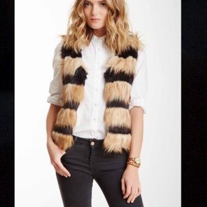 faux fur winter vest